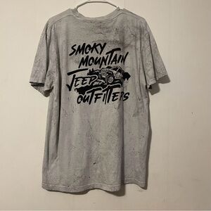 Smoky Mountain Jeep Outfitters Gray Short Sleeve Graphic Tee Black Lettering